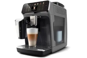 Кавомашина Philips Series 5500, 1.8л, зерно+мелена, автомат.капуч, дисплей, авторецептів -22, холодна кава, сріблясто-чорний №4