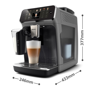 Кавомашина Philips Series 5500, 1.8л, зерно+мелена, автомат.капуч, дисплей, авторецептів -22, холодна кава, сріблясто-чорний №6