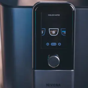 Кавомашина Nivona CafeRomatica, 1.8л, зерно+мелена, автомат.капуч, дисплей, авторецептів -9, пригот, холодної кави, перлинно-блакитний №7
