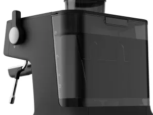 Кофеварка Electrolux рожковая, 3л, зерно+молотая, ручной капуч, кофемолка, подогрев чашек, подача гар. воды, черный №7