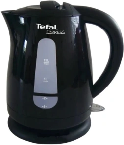 Електрочайник Tefal Express 1.5л, пластик, чорний глянець №1