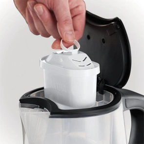 Електрочайник Russell Hobbs Purity 1л, скло, з фільтром Brita, сріблясто-чорний №4