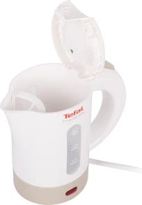 Електрочайник Tefal Travel-o-city 0.5л, Strix, пластик, в комплекті 2 склянки + 2ложки, біло-бежевий №6