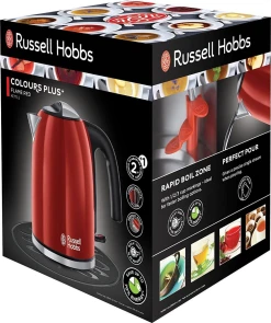 Электрочайник Russell Hobbs Colours Plus 1.7л, металл, красно-черный №6