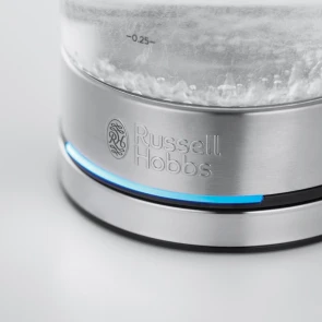 Электрочайник Russell Hobbs Compact Home 0.8л, стекло, подсветка, серебристо-черный №3