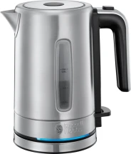 Електрочайник Russell Hobbs Compact Home 0.8л, метал, підсвічування, сріблясто-чорний