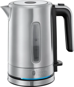 Электрочайник Russell Hobbs Compact Home 0.8л, металл, подсветка, серебристо-черный №2