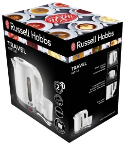 Электрочайник Russell Hobbs Travel 0.85л, пластик, белый №7
