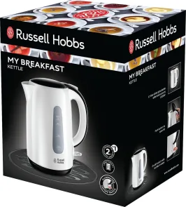 Электрочайник Russell Hobbs My Breakfast 1.7л, пластик, бело-черный №3