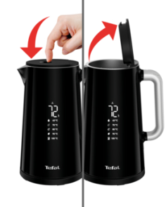 Електрочайник Tefal DIGITAL, 1.7л, LED дисплей, з подвійними стінками, глянець, чорний №3