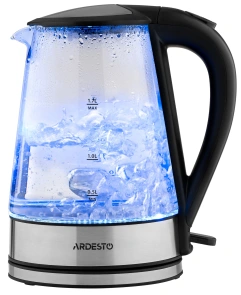 Електрочайник ARDESTO 1.7л, Strix, скло, чорний №1