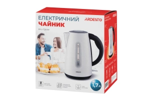 Электрочайник ARDESTO 1.7л, Strix, металл, белый №8