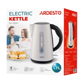 Электрочайник ARDESTO 1.7л, Strix, металл, белый №9