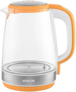 Электрочайник Sencor 2л, Strix, стекло, 5 темп.реж, оранжевый №1