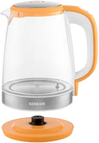 Электрочайник Sencor 2л, Strix, стекло, 5 темп.реж, оранжевый №6