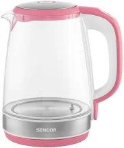Электрочайник Sencor 2л, Strix, стекло, 5 темп.реж, малиновый