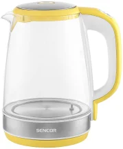 Электрочайник Sencor 2л, Strix, стекло, 5 темп.реж, желтый