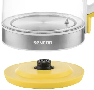 Электрочайник Sencor 2л, Strix, стекло, 5 темп.реж, желтый №7