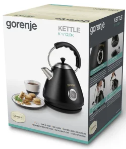 Электрочайник Gorenje 1.7л, пластик, черный №11