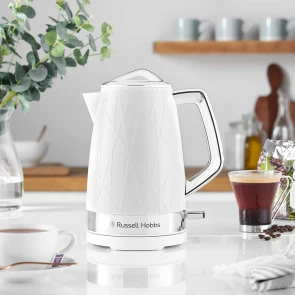 Электрочайник Russell Hobbs Structure, 1.7л, пластик, подсветка, бело-серебристый №5
