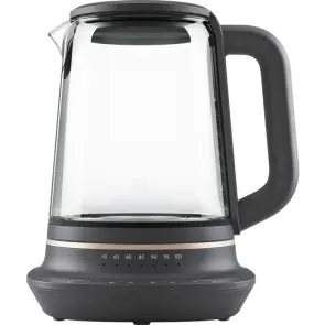 Электрочайник Electrolux 1.7л, Strix, стекло, заварник, поддержка температуры, черный №1