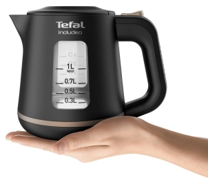 Электрочайник Tefal Includeo 1л, пластик, черный №7