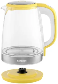 Электрочайник Sencor 2л, Strix, стекло, 5 темп.реж, желтый №17