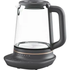 Электрочайник Electrolux 1.7л, Strix, стекло, заварник, поддержка температуры, черный №8