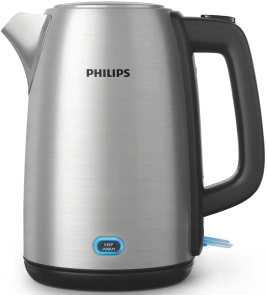 Электрочайник Philips Viva Collection 1.7л, LED подсветка, серебристо-черный №1