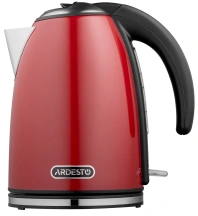 Электрочайник ARDESTO 1.7л, Strix, металл, красный глянец