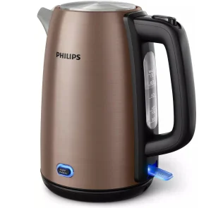 Электрочайник Philips Viva Collection 1.7л, металл, LED подсветка, медно-черный №4