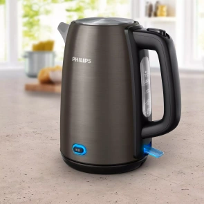 Электрочайник Philips Viva Collection 1.7л, LED подсветка, серебристо-черный №3