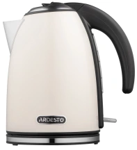 Электрочайник ARDESTO 1.7л, Strix, металл, бежевый глянец