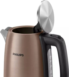 Электрочайник Philips Viva Collection 1.7л, металл, LED подсветка, медно-черный №7