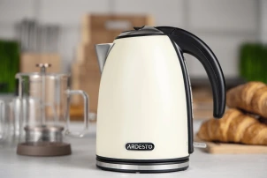 Електрочайник ARDESTO 1.7л, Strix, метал, бежевий глянець №4