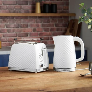 Электрочайник Russell Hobbs Groove White 1.7л, Strix, пластик, белый №3