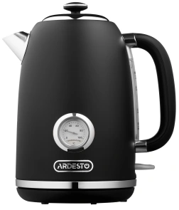 Электрочайник ARDESTO Vintage Dream 1.8л, Strix, металл, черный матовый №1