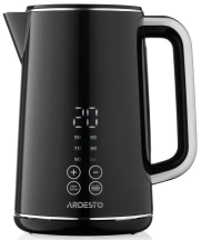 Електрочайник ARDESTO Elegance, 1.7л, LED дисплей, подвійні стінки, Otter, чорний глянець