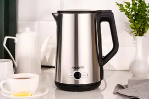 Электрочайник ARDESTO Steel Collection 1.7л, Strix, LED дисплей, двойные стенки, серебристый №7