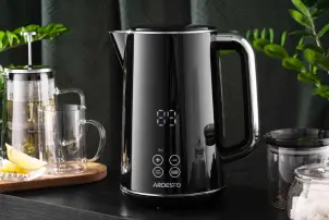 Електрочайник ARDESTO Elegance, 1.7л, LED дисплей, подвійні стінки, Otter, чорний глянець №7