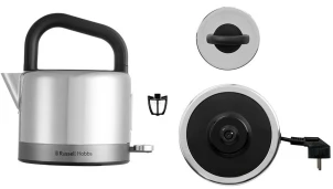 Електрочайник Russell Hobbs Distinctions Titanium, 1.5л, Strix, метал, сріблясто-мідний №6