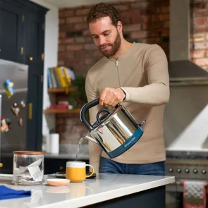 Электрочайник Russell Hobbs Distinctions Black 1.5л, Strix, металл, серебристо-синий №4
