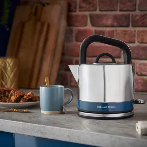 Электрочайник Russell Hobbs Distinctions Black 1.5л, Strix, металл, серебристо-синий №5