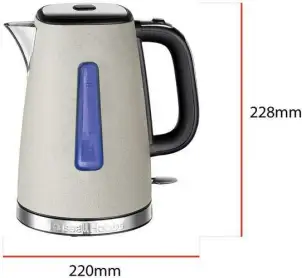 Электрочайник Russell Hobbs Luna Stone, 1.7л, металл, под камень, бежевый №5
