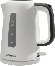 Электрочайник Gorenje 1.7л, Strix контроль, пластик, белый