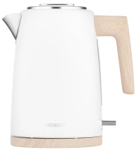 Электрочайник ARDESTO EKL-F420WWD, 1.7л, металл, мат, Strix, белый