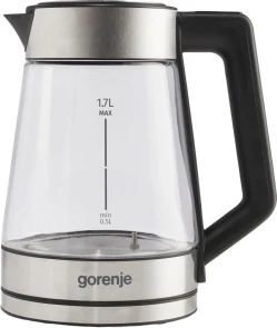 Электрочайник Gorenje 1.7л, 2,200 Вт, стекло, нерж №1