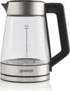 Электрочайник Gorenje 1.7л, 2,200 Вт, стекло, нерж №2