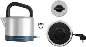 Электрочайник Russell Hobbs Distinctions Black 1.5л, Strix, металл, серебристо-синий №20