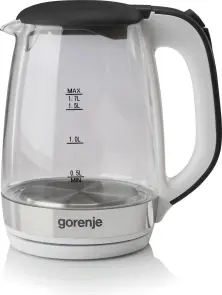 Електрочайник Gorenje 1.7л, 2,200 Вт, strix контроль, скло, білий №2